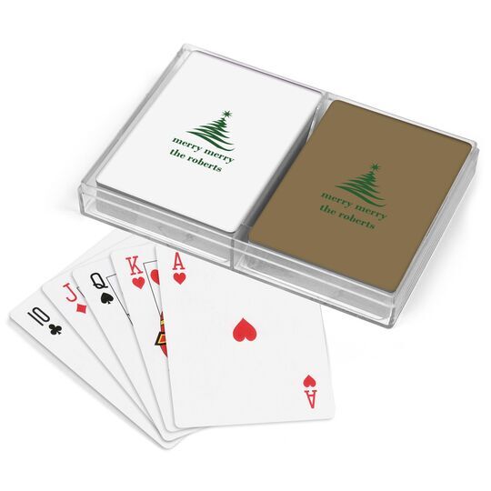 Artistic Christmas Tree Double Deck Playing Cards